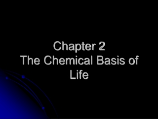 Chapter 2 The Chemical Basis of Life