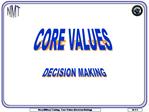 CORE VALUES
