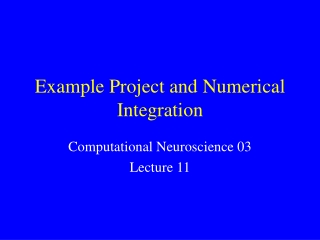 Example Project and Numerical Integration