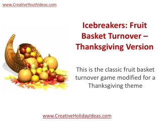 Icebreakers: Fruit Basket Turnover – Thanksgiving Version