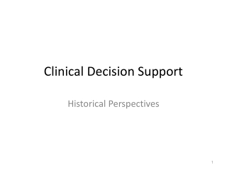 Clinical Decision Support