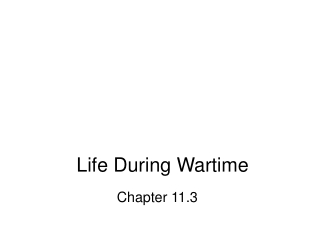 Life During Wartime