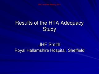 Results of the HTA Adequacy Study