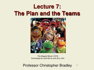 Lecture 7: The Plan and the Teams