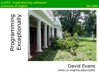 cs205: engineering software university of virginia						        fall 2006