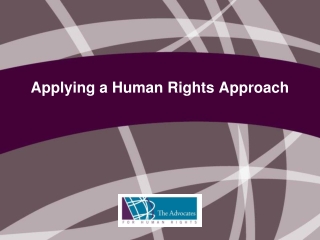 Applying a Human Rights Approach