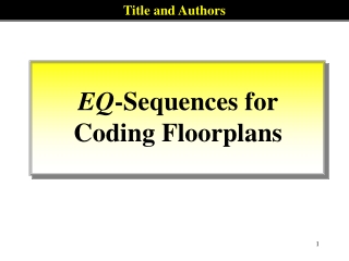 EQ -Sequences for Coding Floorplans