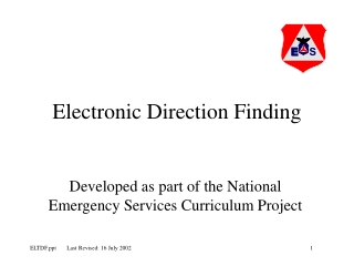 Electronic Direction Finding