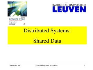 Distributed Systems:  Shared Data