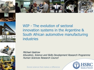 Michael Gastrow Education, Science and Skills Development Research Programme
