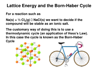 Lattice Energy and the Born-Haber Cycle