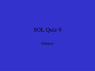SOL Quiz 9