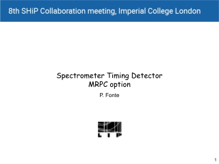 Spectrometer Timing Detector  MRPC option