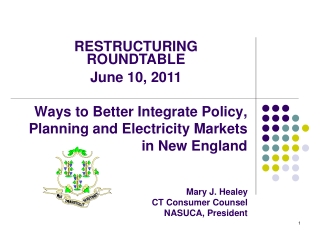 Ways to Better Integrate Policy, Planning and Electricity Markets  in New England