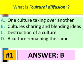 What is  “ cultural diffusion ”?