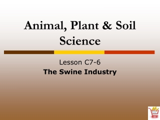 Animal, Plant &amp; Soil Science