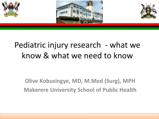 Pediatric injury research  - what we know &amp; what we need to know