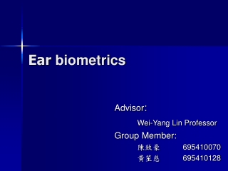 Ear  biometrics