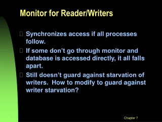 Monitor for Reader/Writers