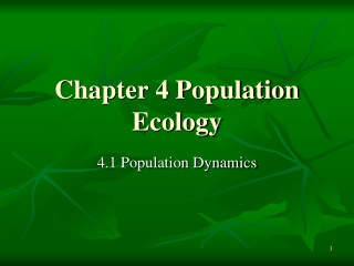 Chapter 4 Population Ecology