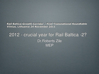 2012 - crucial year for Rail Baltica -2?