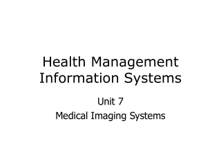 Health Management Information Systems