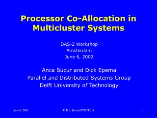 Processor Co-Allocation in Multicluster Systems