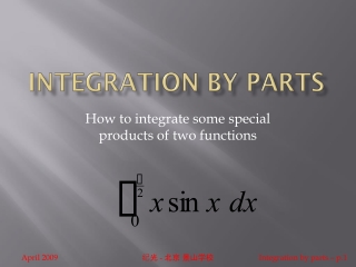 Integration by parts