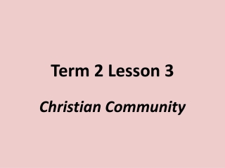 Term 2 Lesson 3