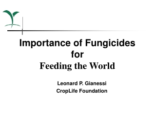 Importance of Fungicides  for Feeding the World