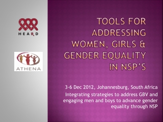 Tools for Addressing Women, Girls &amp; Gender Equality in NSP’s