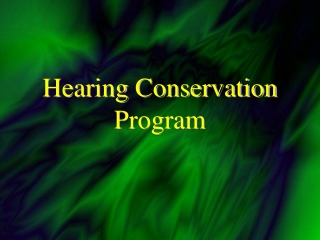 Hearing Conservation Program