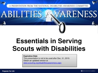 Essentials in Serving  Scouts with Disabilities