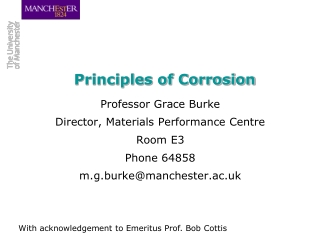 Principles of Corrosion