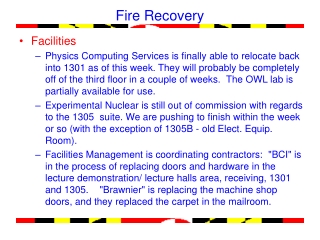 Fire Recovery