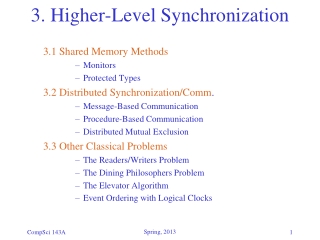 3. Higher-Level Synchronization