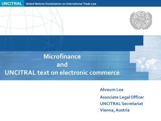 Microfinance  and  UNCITRAL text on electronic commerce