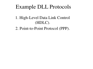 Example DLL Protocols