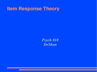 Item Response Theory