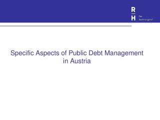 Specific Aspects of Public Debt Management in Austria