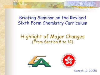 Highlight of Major Changes (From Section 8 to 14)