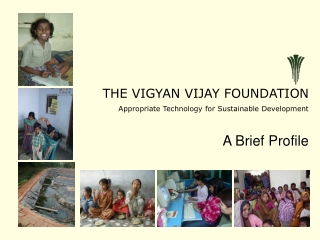 THE VIGYAN VIJAY FOUNDATIO N	 Appropriate Technology for Sustainable Development A Brief Profile