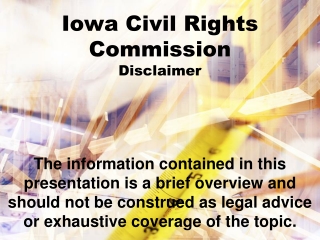 Iowa Civil Rights Commission Disclaimer