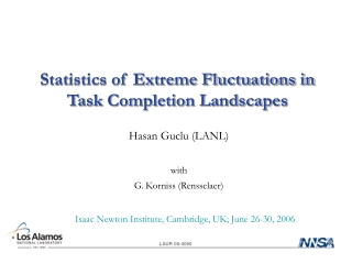 Statistics of Extreme Fluctuations in  Task Completion Landscapes