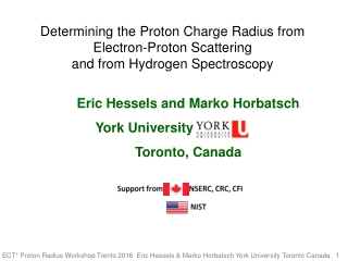 Eric Hessels and Marko Horbatsch       York University Toronto, Canada