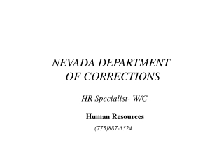 NEVADA DEPARTMENT