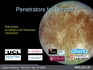 Penetrators for Europa