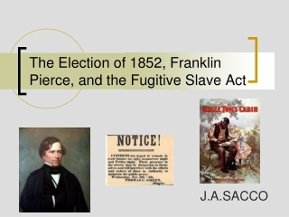 The Election of 1852, Franklin Pierce, and the Fugitive Slave Act