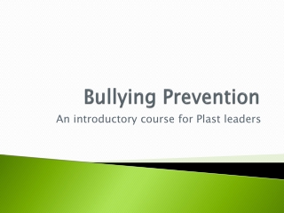 Bullying Prevention