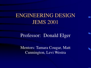 ENGINEERING DESIGN JEMS 2001